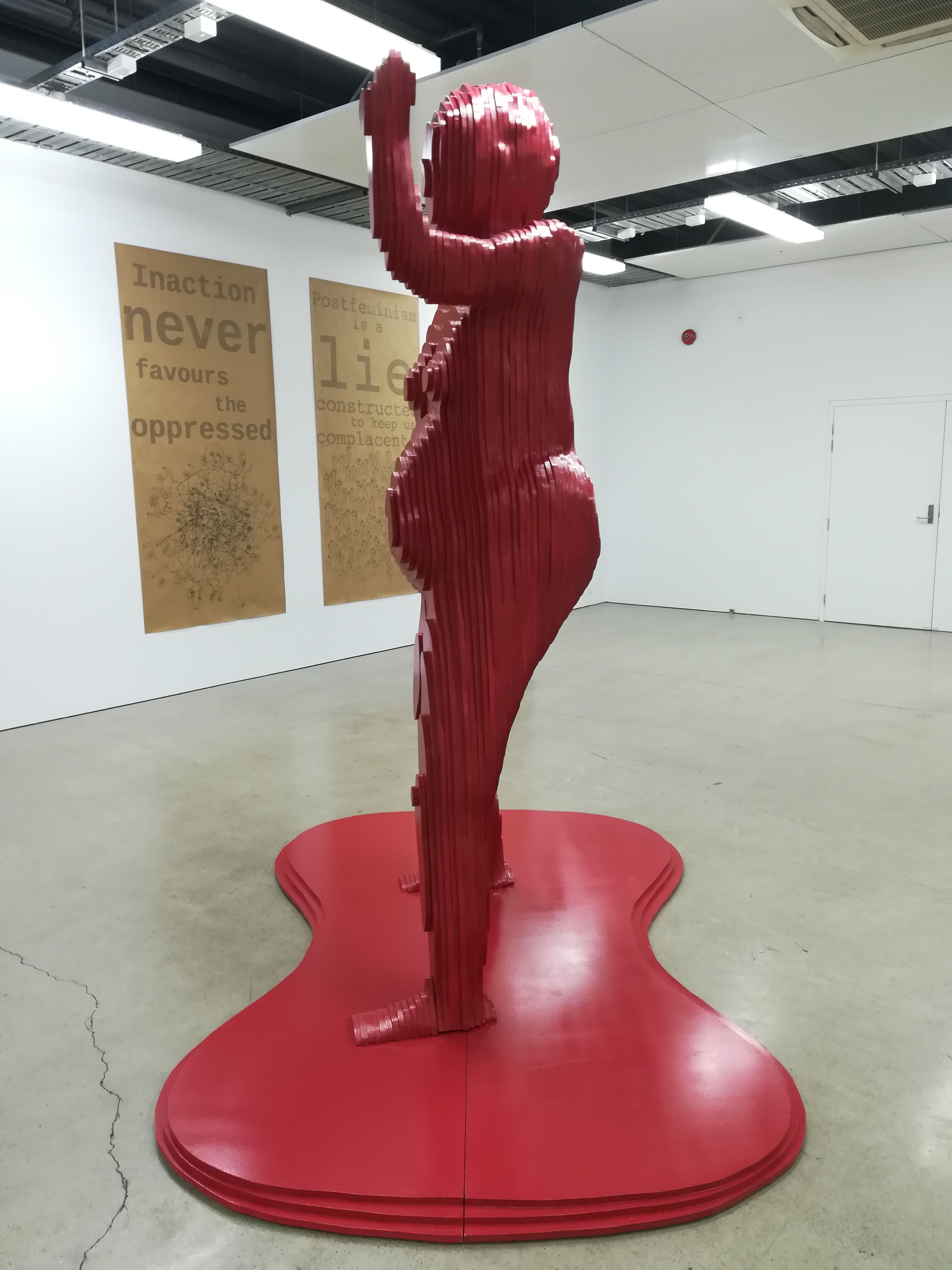 photo of the 3m tall red wooden Bertha